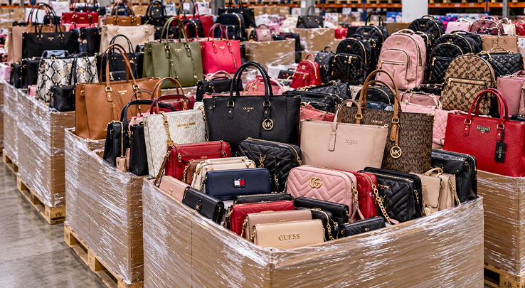 Pallets mixtos de carteras al por mayor