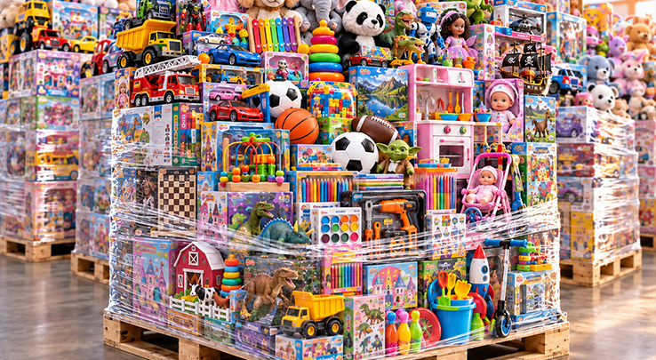Pallets mixtos de juguetes al por mayor