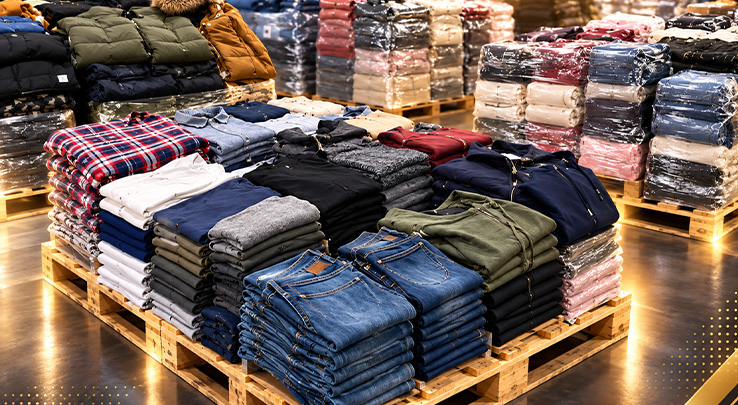 Wholesale clothing and mixed clothing pallets